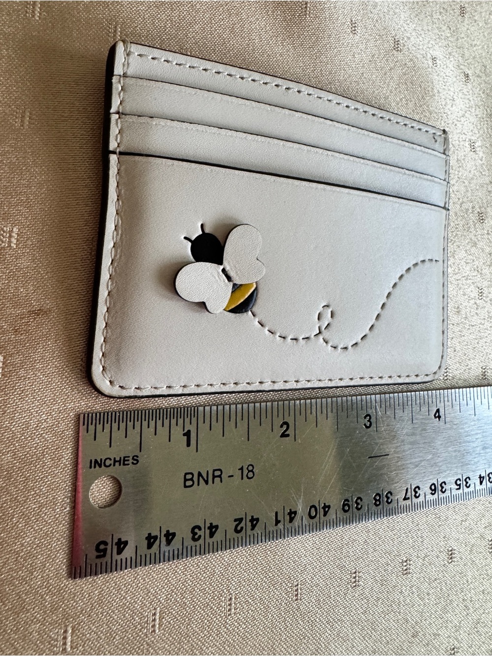 Kate Spade Cardholder Honey Bee Small Slim in Cream color - Picture 5 of 6